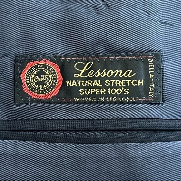 Pronto Uomo 46S Dark Jacket 100% Worsted Wool Blazer Sport Coat Italy 3 Button - Picture 10 of 16